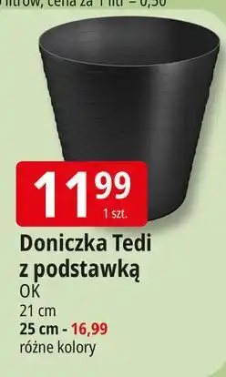 E.Leclerc Doniczka z podstawką tedi 25 cm Ok Katarzyna Ostrowska oferta