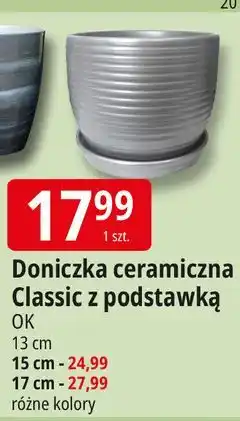 E.Leclerc Doniczka classic połysk 17 cm O.k oferta