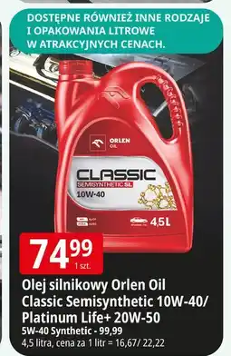 E.Leclerc Olej silnikowy platinum classic 20w-50 Orlen Oil oferta