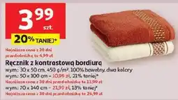 Auchan Ręcznik z kontrastową bordiurą oferta
