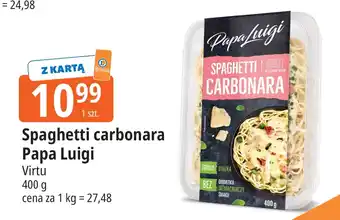 Spaghetti carbonara Papa Luigi Virtu