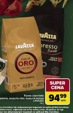 Carrefour Kawa ziarnista BARISTA, QUALITA ORO, QUALITA ROSSA LAVAZZA oferta
