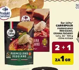 Carrefour Carrefour Parmigiano Reggiano/Grana Padano ser żółty (różne rodzaje, 50-100g) oferta