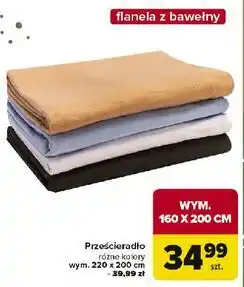 Carrefour Prześcieradło różne kolory oferta
