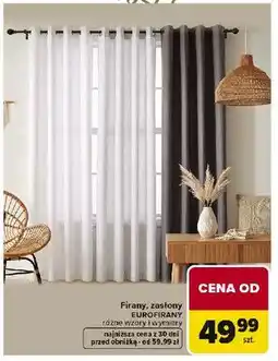 Carrefour Firany, zasłony EUROFIRANY różne wzory i wymiary oferta
