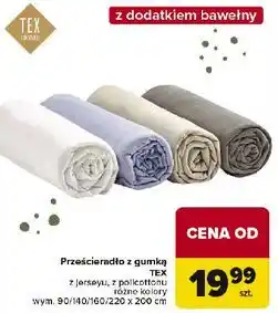 Carrefour Prześcieradło z gumką TEX z polibawełny, różne kolory oferta