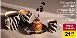 Carrefour Kubek porcelanowy linia ANIMAL ZEBRA oferta