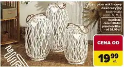 Carrefour Lampion wiklinowy dekoracyjny kolor biały oferta