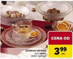 Carrefour Zastawa szklana linia VERA różne rodzaje oferta