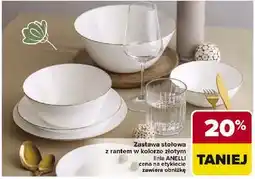 Carrefour Zastawa stołowa z rantem w kolorze złotym linia ANELLI oferta