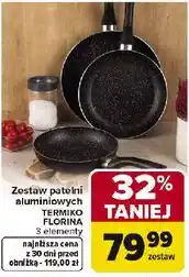 Carrefour Zestaw patelni aluminiowych TERMIKO FLORINA 3 elementy oferta