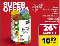 Carrefour Worki do segregowania śmieci STELLA (35 l, 4 x 10 szt.) oferta
