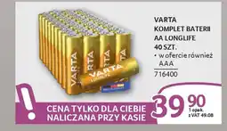 Selgros Varta komplet baterii aa longlife oferta