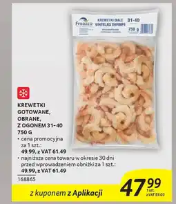 Selgros Krewetki gotowane, obrane, z ogonem 31-40 oferta