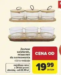 Carrefour Zestaw salaterek, słoiczek do serwowania oferta