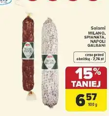 Carrefour Salami MILANO, SPIANATA, NAPOLI GALBANI oferta