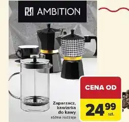 Carrefour Zaparzacz, kawiarka do kawy różne rodzaje AMBITION oferta