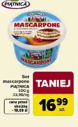 Carrefour Ser mascarpone PIĄTNICA 33,9% oferta