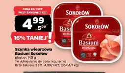 Netto Szynka wieprzowa Basiuni Sokołów plastry oferta