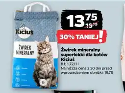 Netto Żwirek mineralny superlekki dla kotów Kiciuś oferta