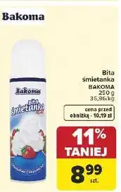 Carrefour Bita śmietana BAKOMA spray oferta