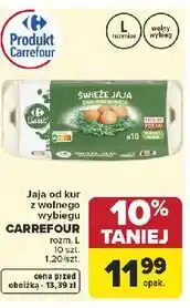 Carrefour Jaja od kur z wolnego wybiegu CARREFOUR 10 szt oferta