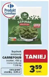 Carrefour Szpinak mrożony CARREFOUR brykiet oferta