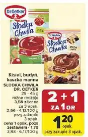 Carrefour Kisiel, budyń, kaszka manna SŁODKA CHWILA DR. OETKER różne rodzaje oferta