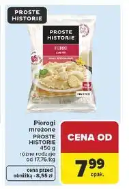 Carrefour Pierogi mrożone PROSTE HISTORIE różne rodzaje oferta