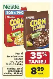 Carrefour Płatki śniadaniowe NESTLE CORN FLAKES 500 g lub CHOCO 375 g oferta