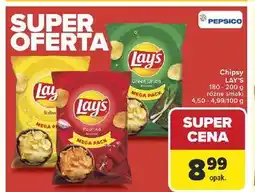 Carrefour Chipsy Lay's (180-200 g, różne smaki) oferta