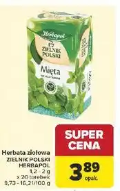 Carrefour Herbata ziołowa ZIELNIK POLSKI MIĘTA oferta