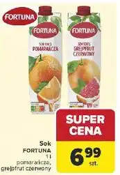 Carrefour Sok Fortuna pomarańcza, grejpfrut czerwony oferta