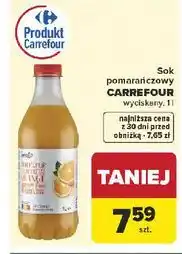 Carrefour Sok pomarańczowy Carrefour wyciskany oferta