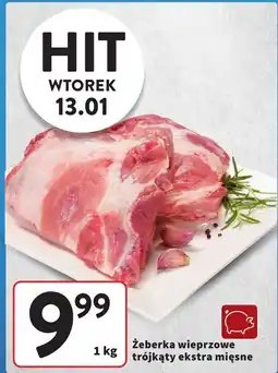 Intermarche Żeberka wieprzowe trójkąty ekstra mięsne oferta