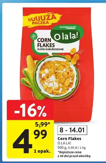 Płatki kukurydziane Corn Flakes O.LA.LA!