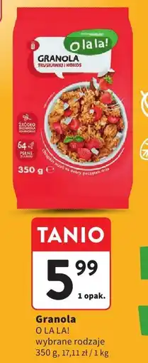 Intermarche Granola O LA LA! wybrane rodzaje oferta