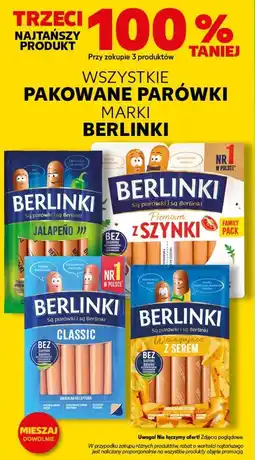 Kaufland Wszystkie pakowane parówki marki BERLINKI oferta
