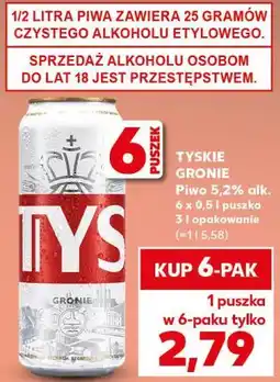 Kaufland TYSKIE GRONIE piwo oferta