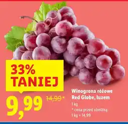 Lidl Winogrona różowe Red Globe luzem oferta