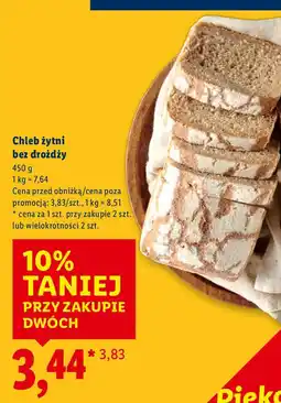 Lidl Chleb żytni bez drożdży oferta