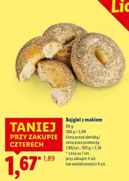 Lidl Bajgiel z makiem oferta