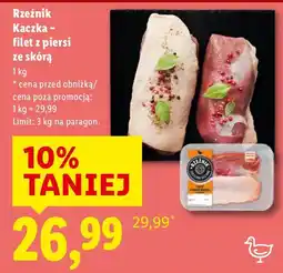 Lidl Mięso Rzeźnik Kaczka - filet z piersi ze skórą oferta