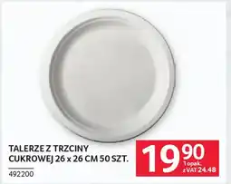 Selgros Talerze z trzciny cukrowej 26 x 26 cm oferta