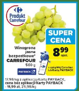 Carrefour Express Winogrona jasne bezpestkowe carrefour oferta