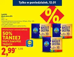 Lidl Łowickie Masło ekstra 82% oferta