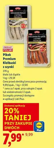 Lidl Pikok Premium Kiełbaski z szynki oferta