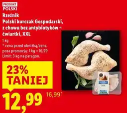 Lidl Rzeźnik Polski kurczak Gospodarski, z chowu bez antybiotyków – ćwiartki, XXL oferta