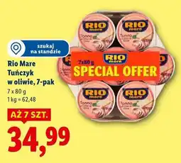Lidl Rio Mare Tuńczyk w oliwie, 7-pak oferta