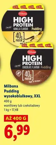 Lidl Milbona Pudding wysokobiałkowy, XXL (waniliowy lub czekoladowy) oferta